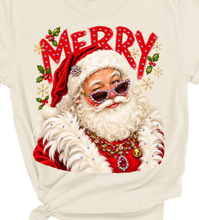 Natural Santa Glam Rhinestone Graphic Tee