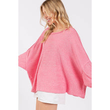 Candy Pink Long Sleeve Solid Sage+Fig Top