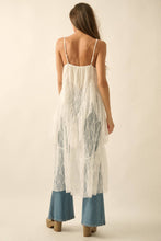 Cream Ruffled Lace Flyaway Maxi Cami Top