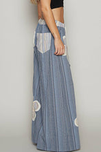 Navy Multi Vintage washing outseam woven wide POL Pants