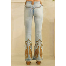 Denim Washed Eyelet Studs Oli&Hali Jeans