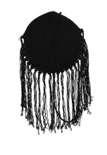 Dream Catcher Handmade Crochet Boho Round Bag: Black