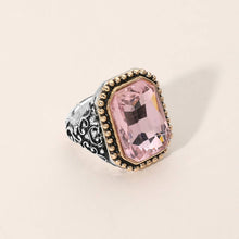 Pink Rectangle Stone Stretch Ring