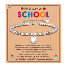 Always Remember Heart Charm Stainless Steel Bracelet with Blessing Cards: