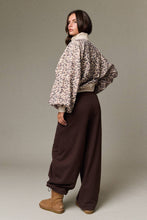 Leopard Juliette Leopard Print Snap Button Sweatshirt