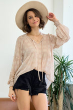 Blush Mixed Floral Smocked Tier Sleeve Blouse