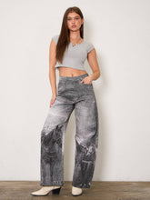 Western Black Horse Digital Printed Baggy Jeans