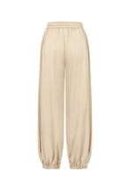 Beige Balloon pants with Piping Detail