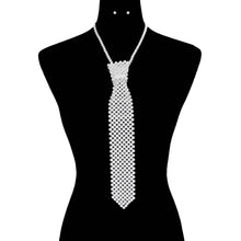White Pearl Neck Tie Necklace
