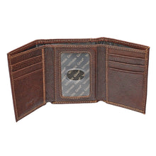 Wallet Leather Brown Names of Jesus Cross