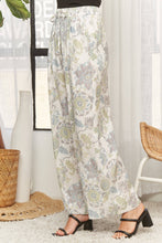 Lime Abstract Pattern Wide Leg  Pants