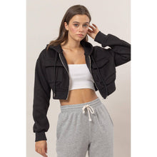 Black Fleece French Terry Cropped Jacket