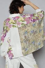 Off White Multi Roomy fit floral printed POL shirt