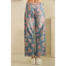 Denim Washed Floral Barrel Oli+Hali Jeans