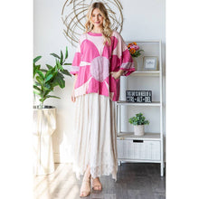 Pink Washed Daisy Patchwork Oversized Oli+Hali Top