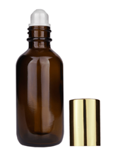Boston Round Amber Bottle-60ml: Matte Silver