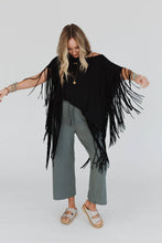 Black Showstopper Fringe Top