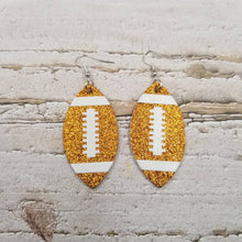 Shiny Colorful Rugby PU Earrings: Blue