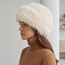Black Fuzzy Plush Faux Fur Winter Cossack Hat