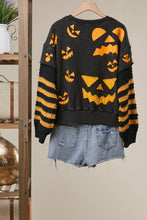 Black Colorblock with Striped Sleeves Top