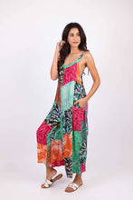 Wildflower Patchwork Sleeveless Adjustable Romper