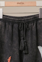 Black Washed Sun & Star Wide Pants