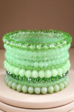 Glass Bead 9 Set Bracelet: BL-GLACIER GLOW