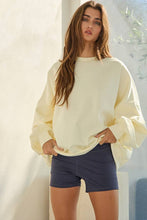 Cream Oversized Solid Super Soft Scuba Sweatshirt