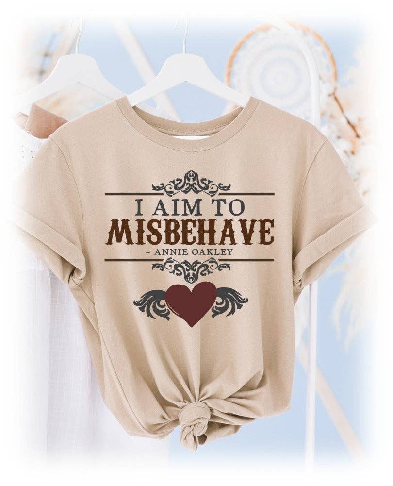 Natural I Aim to Misbehave Tee