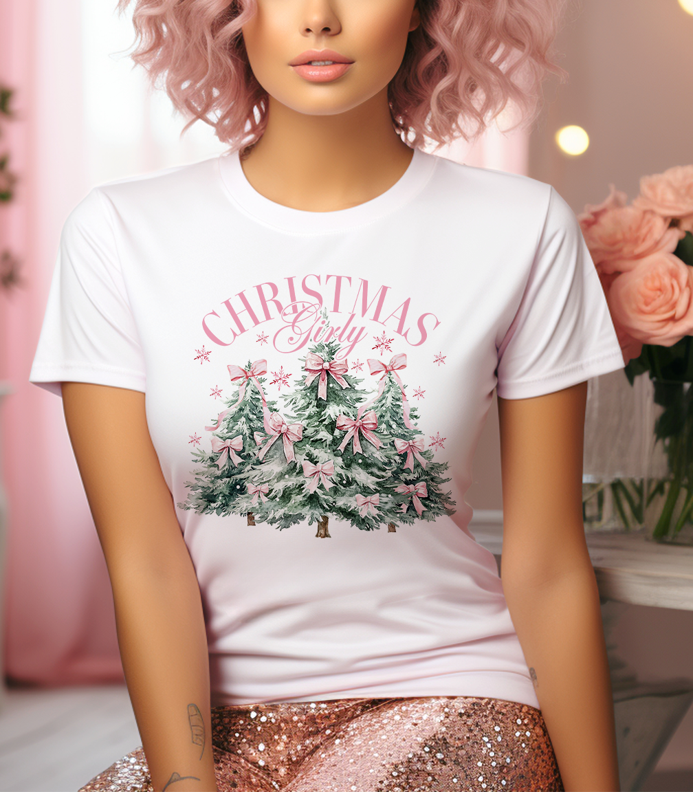 Heather Ice Grey Christmas Girly T-Shirt