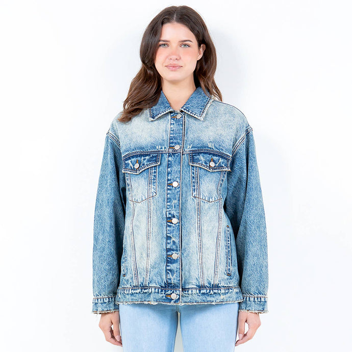 Blue Wash Oversized Denim Jacket