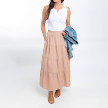 Rosewater McKay Tiered Rosewater Maxi Skirt with Pockets