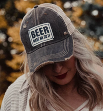Beer Made Me Do It Distressed Trucker Cap