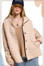 Birdy Sage Oversized Soft Quilted Button Down Jacket