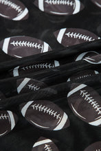 Black Game Day Football Sheer Mesh Long Sleeve Top