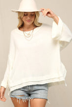 Off White Silhouette-Less Loose Fit Top