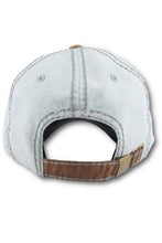 Light Denim Tan Sunflower Bejeweled Glitz Two-Toned Cap, Adjustable:
