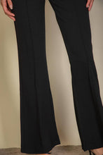 High Waist Stretch Crepe Flare Pants: Black / S