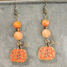 Pick Of The Patch Pumpkin Dangle Drop Earrings