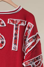 Red Christmas Back Lettering Sweatshirt