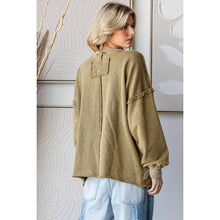 Olive Washed Star Patchwork Soft Oli+Hali Pullover
