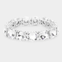 Multi Crystal Round Stretch Evening Bracelet