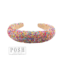 Crushed sequin headband: Light Multi