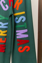 Green Christmas Pants with Lettering