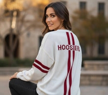 White Indiana University Long Sleeve Sweater