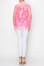 Hot Pink Pearl Sheer Origami Top