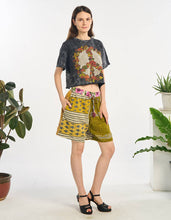 Yellow & Olive Cotton Shorts
