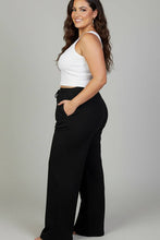 Plus Size Drawstring Waist Slant Pocket Sweatpants: BLACK / 3X