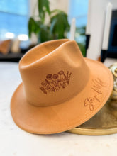 Tan Wild Flower Burnt Cowboy Hat