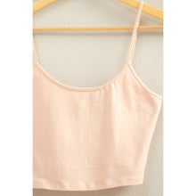 Pastel Pink Basic Cropped Cami Top